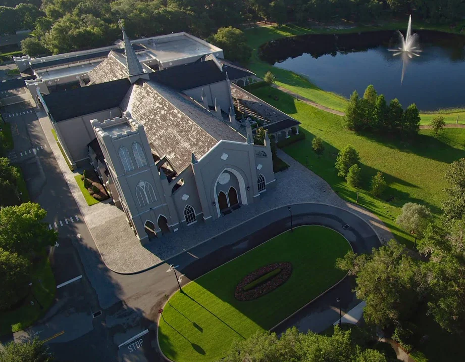 Aerial view of Saint Andrew's Chapel